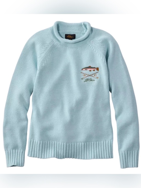L.L. Bean Sweaters - NWT- LL Bean Signature Organic Cotton Roll-Neck Logo’d Sweater